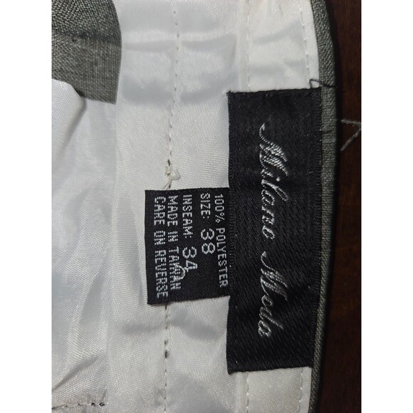 Mens Dress Shortsleeve Shirt Pants Set by Milano Moda Shirt XL Pants 38 Striped - Picture 11 of 11